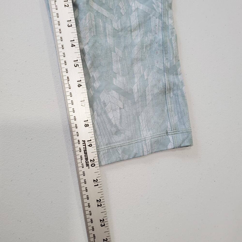 Lululemon Swift Speed HR Crop legging Womens 12 Green Gray Geometric Print - Picture 4 of 9